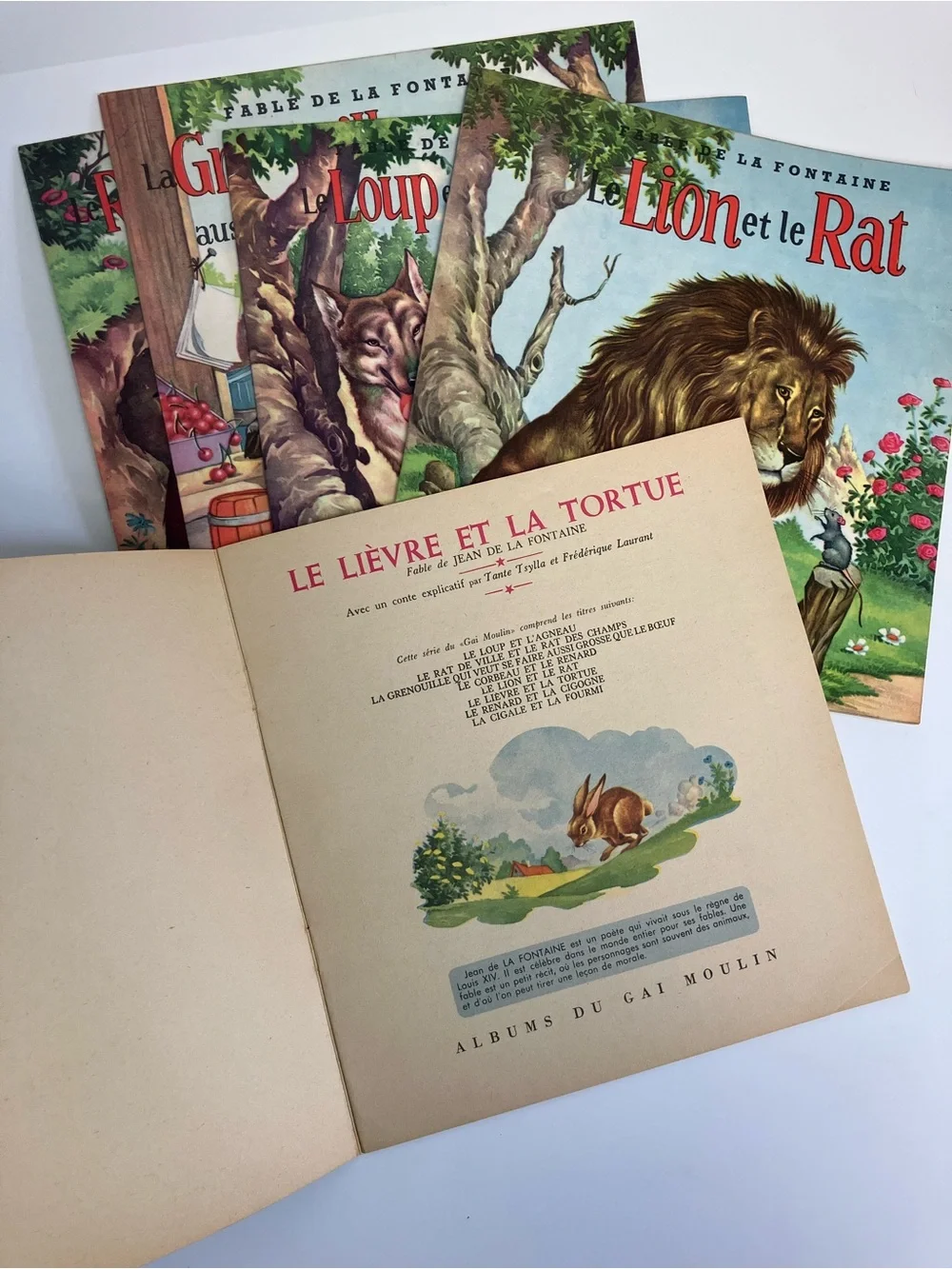 Livres Vintage 60s Fable de la Fontaine Mulder Albums du Gai Moulin Hollande - Picture 4 of 15